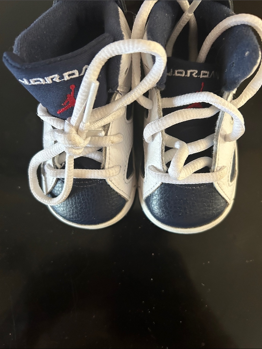 Jordan Toddler Navy, White & Red High-Top Sneakers